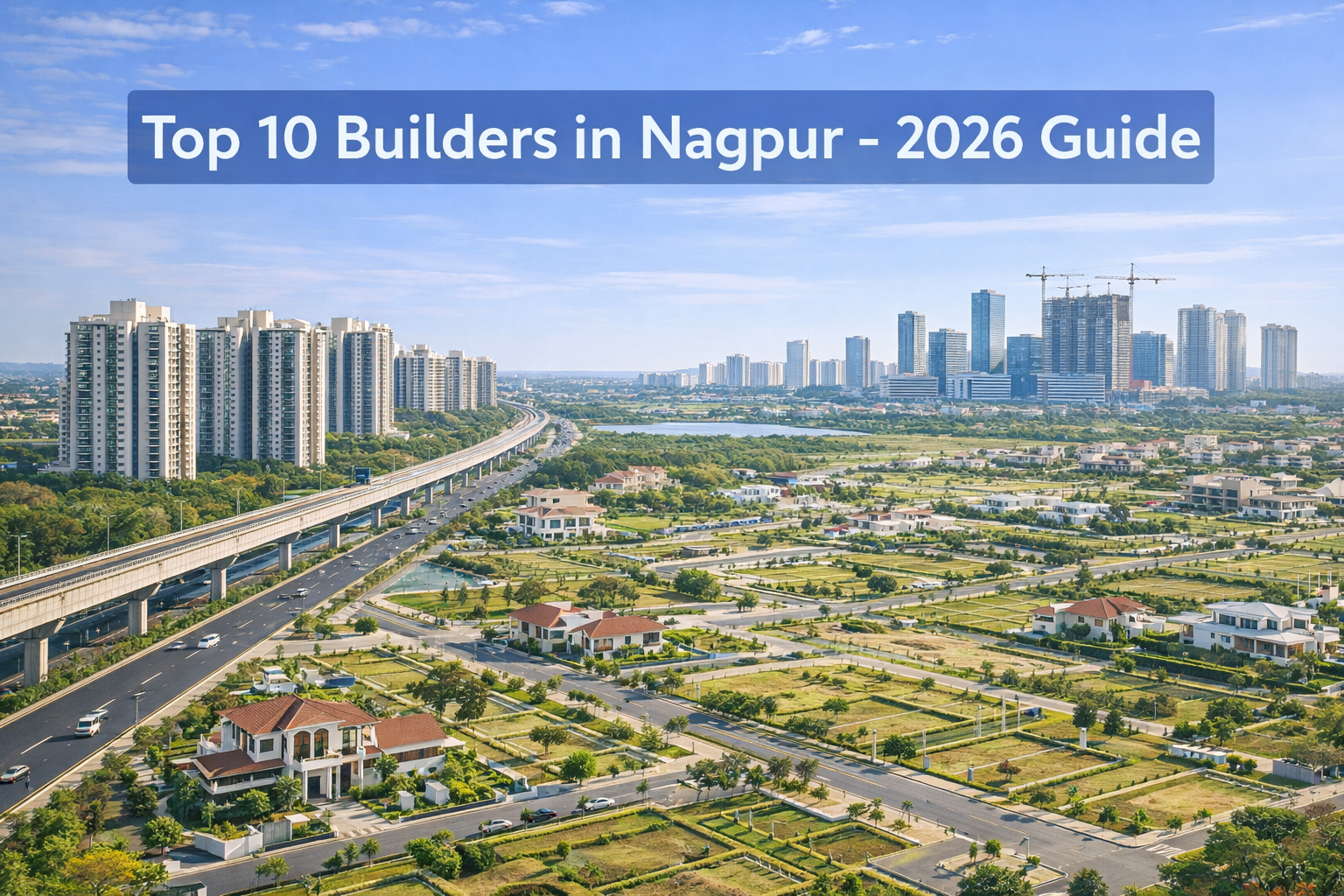 Top 10 builders in Nagpur showcasing modern residential projects, apartments, and growing city infrastructure.
