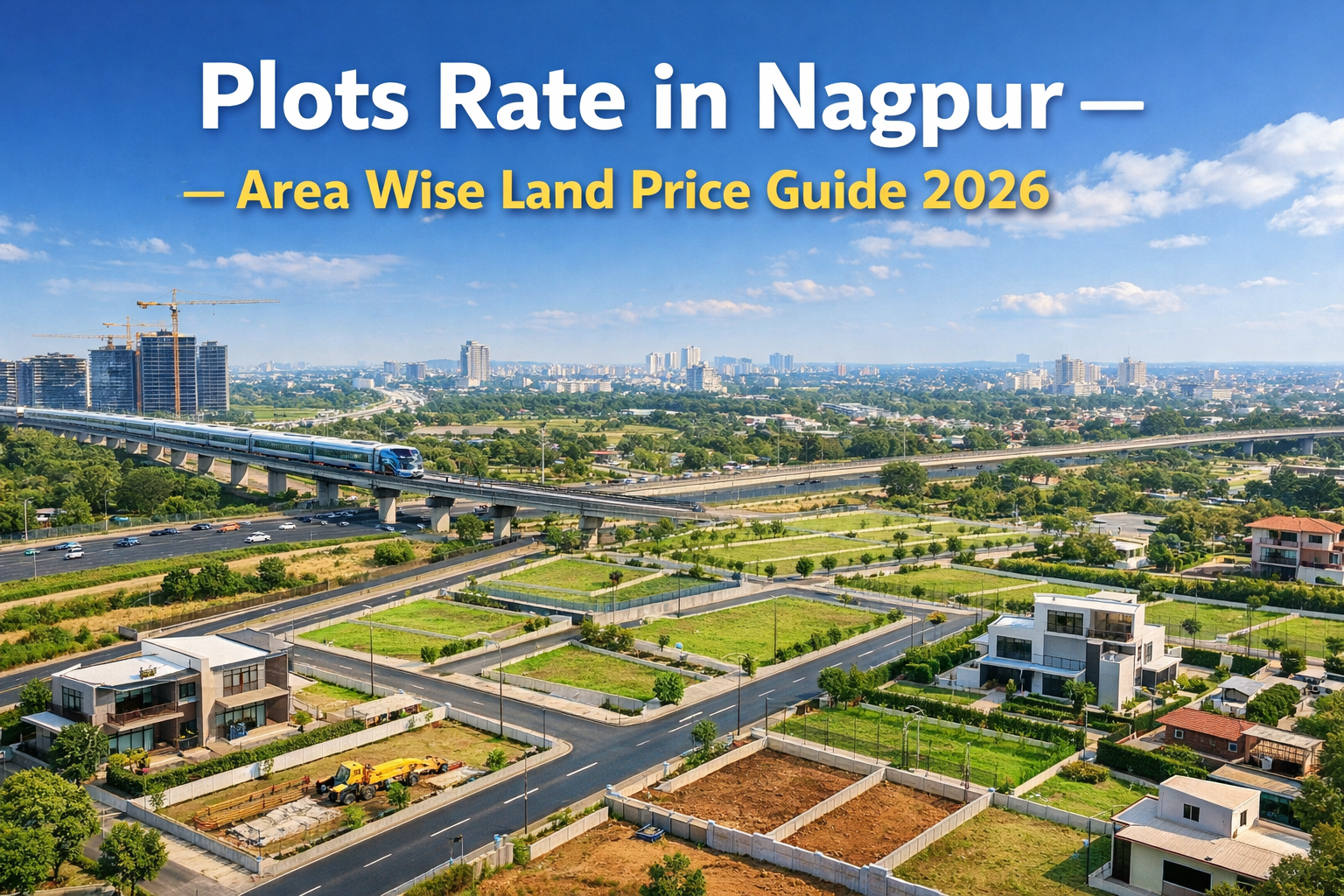 plots rate in Nagpur area wise residential land price development
