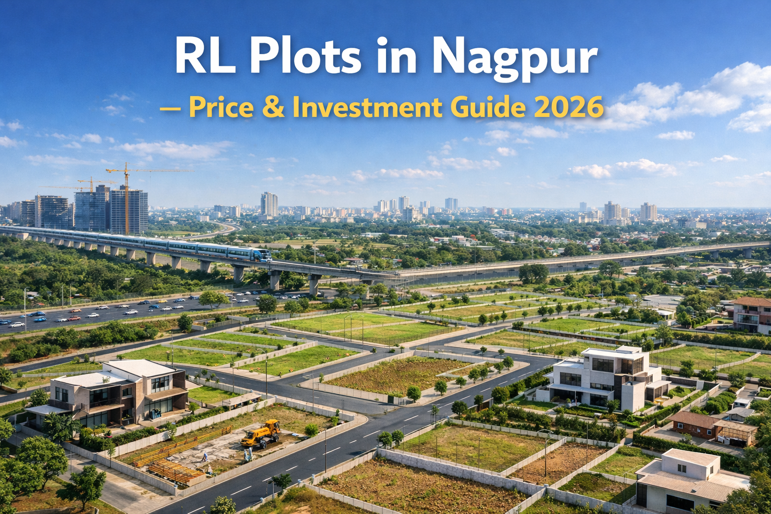 RL plots in Nagpur residential layout plots with roads and developing infrastructure