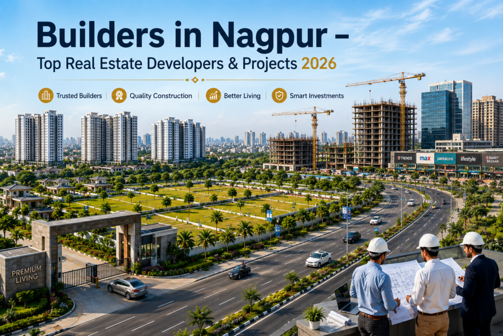 Top builders in Nagpur showcasing modern residential and commercial real estate developments