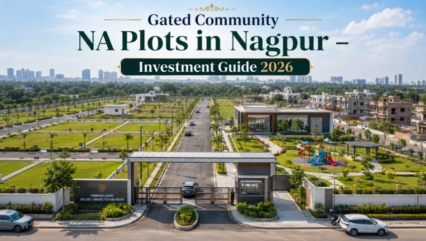 Gated community NA plots in Nagpur with modern infrastructure and secure residential layout